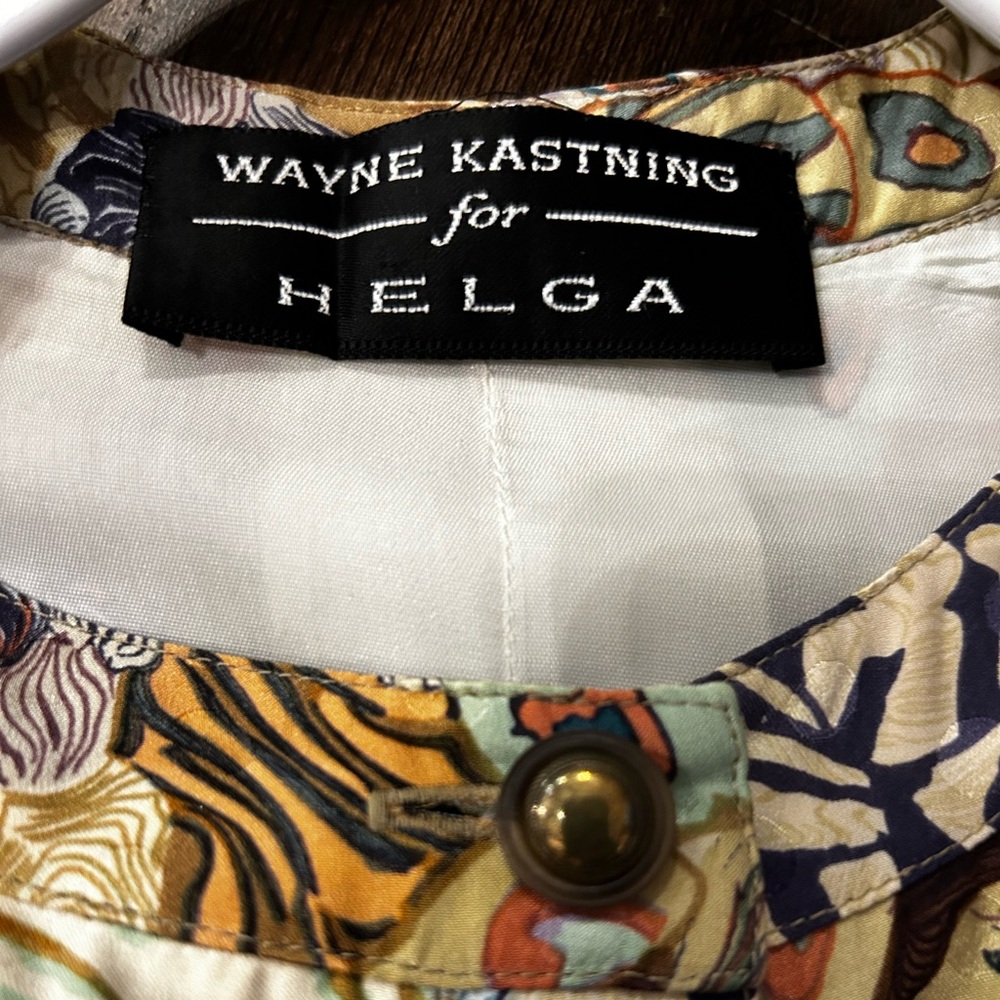 Vintage Wayne Kastning for Helga Floral Long Sleeve Dress. - Picture 3 of 5